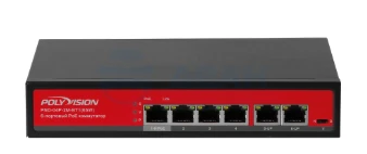 PND-04P-2M-BT1 (65W) Polyvision Коммутатор неуправляемый с PoE