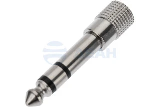 Переходник 6,3мм стерео штекер - 3.5мм стерео гнездо, металл (14-0205)  (REXANT)