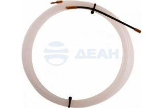 Протяжка кабельная (мини УЗК в бухте), нейлон, d=3мм, 5м, латунный наконечник, заглушка (47-1005-1) (REXANT)