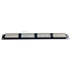 Патч-панель RIPO 19", 1U, 24 порта, Cat.5e (Класс D), 100МГц, RJ45/8P8C, 110, T568A/B (003-100036)