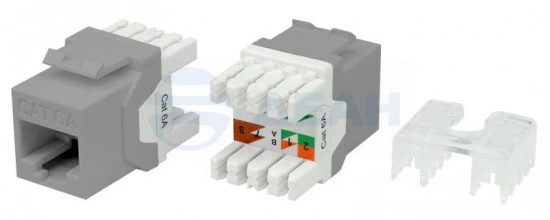 KJ8-8P8C-C6A-180-GY Hyperline Вставка Keystone Jack