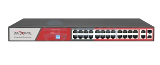 Коммутатор неуправляемый с PoE PND-24P-2G-Lite(250) (Polyvision)