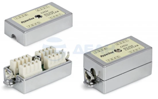 CA-IDC-C5e-SH-F-WH Hyperline Проходной адаптер