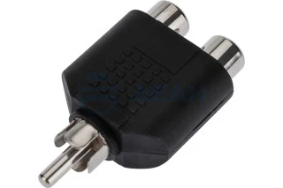 Переходник 1 штекер RCA - 2 гнезда RCA (14-0421)  (REXANT)