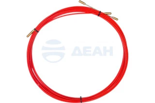 Протяжка кабельная (мини УЗК в бухте), нейлон, d=3мм,10м, латунный наконечник, заглушка (47-1010-1) (REXANT)