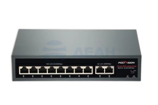 Коммутатор неуправляемый с PoE PND-08P-2G (120W) (Polyvision)