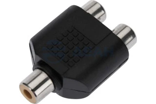 Переходник 1 гнездо RCA - 2 гнезда RCA (14-0422)  (REXANT)