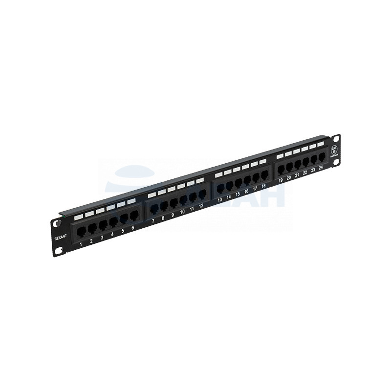           
Панель коммутационная 19", 1U, 24 порта, UTP, RJ-45, CAT 5e (04-0021) (REXANT)
