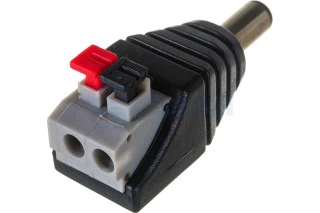 Разъем питания DC штекер 2,1х5,5мм с быстрозажимной колодкой (14-0314-2)  (REXANT)