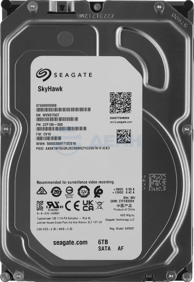           
Жесткий диск HDD ST6000VX008 (Seagate) 