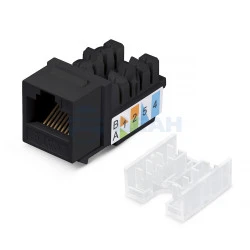 Вставка Keystone Jack KJ-RJ45-Cat.6-90-SW-BK (10102c) (CABEUS)